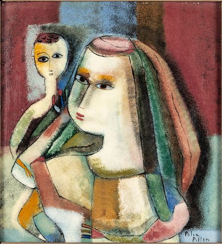 Polia Pillin (1909-1992), Plaque of Mother and Child