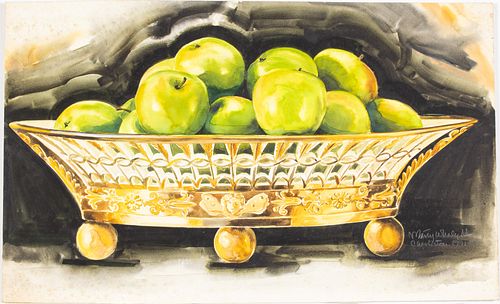 Marty Whaley Adams (SC, 21st C), Apples, W/C