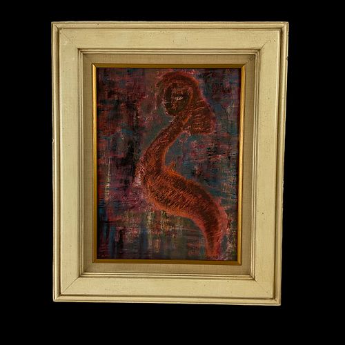 Abstract Oil on Board, Signed
