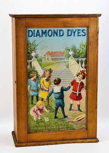 DIAMOND DYES STORE DISPLAY CABINET