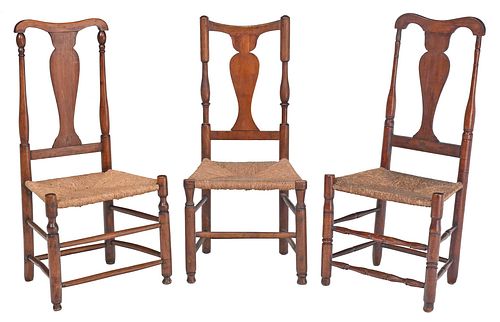 Group of Three William and Mary Side Chairs