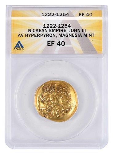 Gold Hyperpyron 1222-1254, Empire of Nicaea, John III Doukas Vatatzes