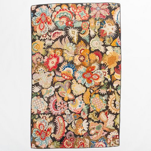 French Bizarre Floral Needlepoint Carpet