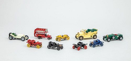 FOUR ENGLISH CAST-METAL MINIATURE CAR 'MODELS OF YESTERYEAR'