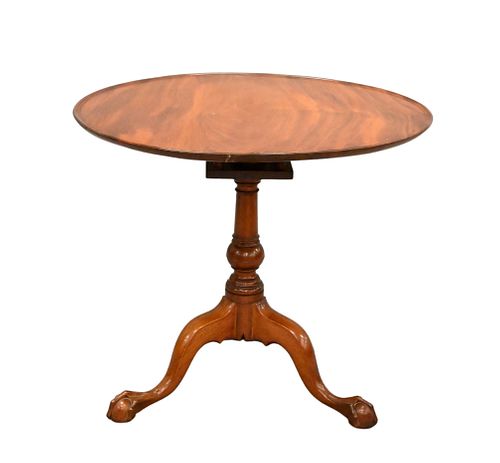 Chippendale Mahogany Tip and Turn Tea Table