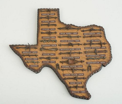 CARVED OAK MAP OF THE STATE OF TEXAS