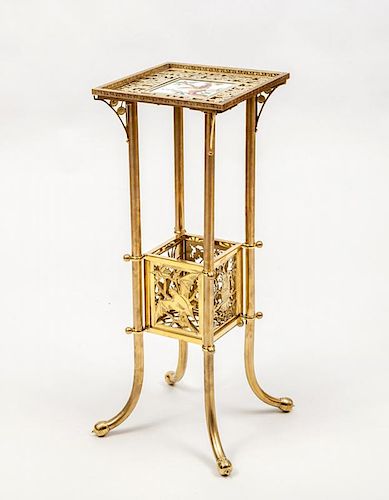 AESTHETIC MOVEMENT BRASS STAND