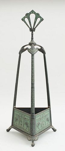 CHARLES M. BURGESS, NEW BRITAIN, CONN., EGYPTIAN REVIVAL FIRE TOOL STAND