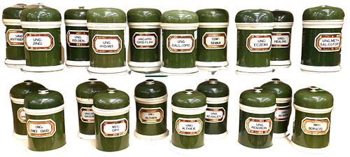 Set of 20 Apothecary Jars with Domed Lids