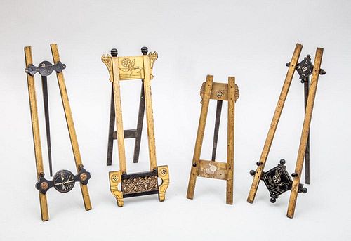 FOUR AESTHETIC MOVEMENT TABLE-TOP EASELS