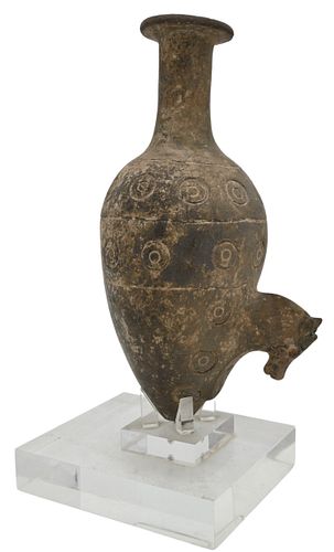 Parthian Pottery Vessel, Vase, Having Molded Horse Head
