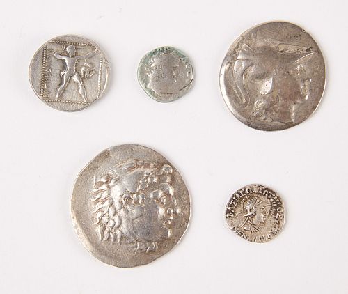 Five Silver Ancient Coins