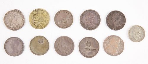 Eleven Spanish Silver Coins