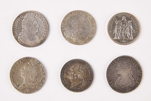 Six French Silver Coins