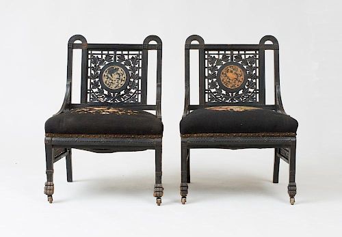 POTTIER & STYMUS (ATTRIBUTION), PAIR OF PARLOR CHAIRS