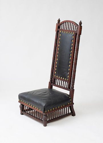 AESTHETIC MOVEMENT TALL-BACK CHAIR