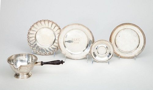 GROUP OF FOUR AMERICAN SILVER TABLE ARTICLES