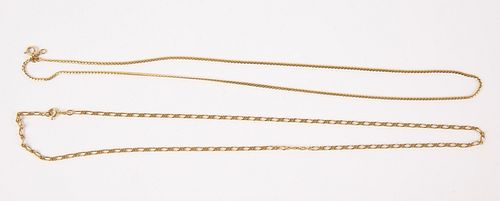 Two 18K Gold Necklaces