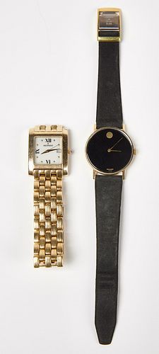 Two 14K Gold Wristwatches