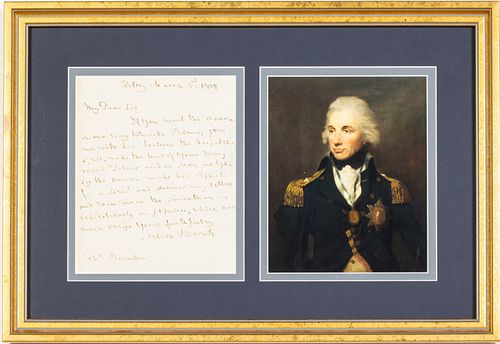 Nelson, Horatio (1758-1805) Signed Letter 