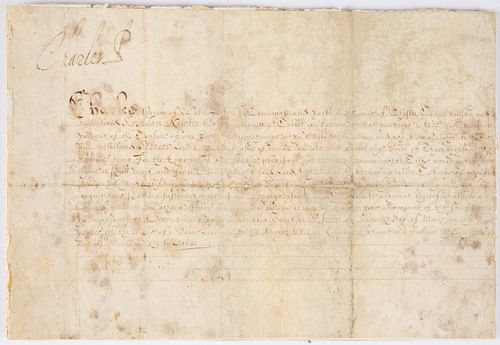 Charles I, King of England (1600-1649) Doc. Signed