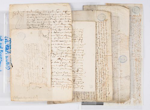 6 Miscellaneous French Documents, 16th C