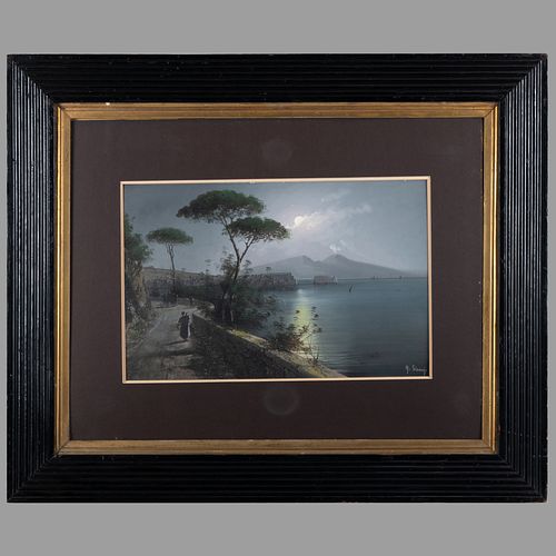 Maria Gianni (1873-1956): Bay of Naples; and View of Mt. Vesuvius