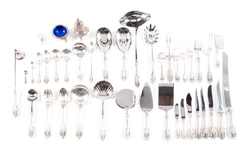 EXTENSIVE WALLACE 'GRAND BAROQUE' STERLING FLATWARE SERVICE