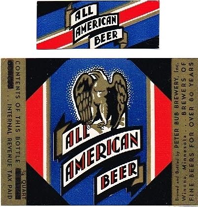 1943 All American Beer 24oz CS105-05 Winona Minnesota