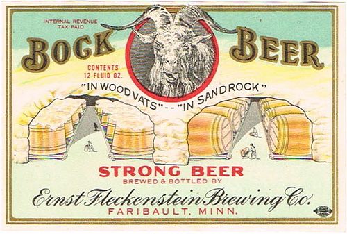 1944 Bock Beer 12oz CS82-07 Faribault Minnesota