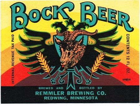 1943 Bock Beer 12oz CS95-23 Red Wing Minnesota