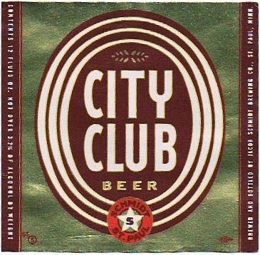 1951 City Club Beer 12oz Saint Paul Minnesota
