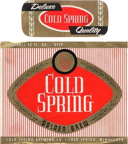 1958 Cold Spring Beer 12oz Cold Spring Minnesota