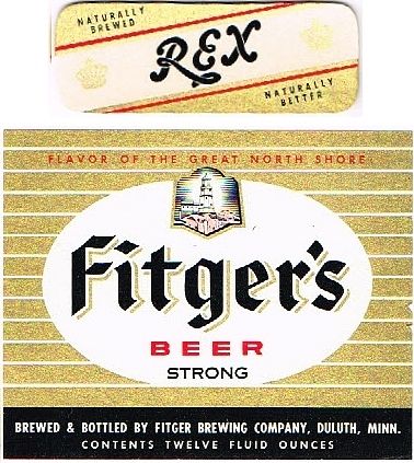 1956 Fitger's Beer 12oz Duluth Minnesota