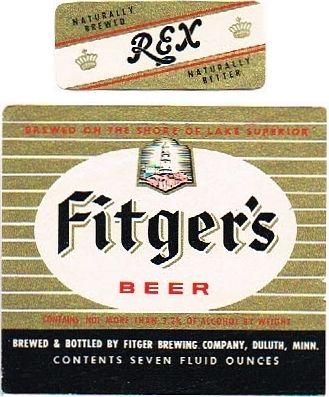 1953 Fitger's Beer 7oz Duluth Minnesota