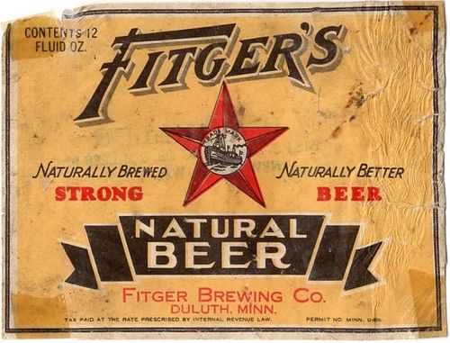 1935 Fitger's Natural Beer 12oz CS79-05 Duluth Minnesota