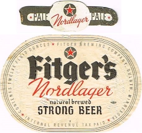 1938 Fitger's Nordlager Beer 12oz CS79-12 Duluth Minnesota