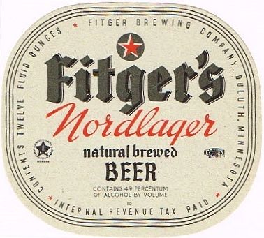 1938 Fitger's Nordlager Beer 12oz CS79-12 Duluth Minnesota