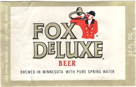 1975 Fox DeLuxe Strong Beer 12oz Cold Spring Minnesota