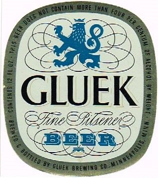 1954 Gluek Beer 12oz Minneapolis Minnesota