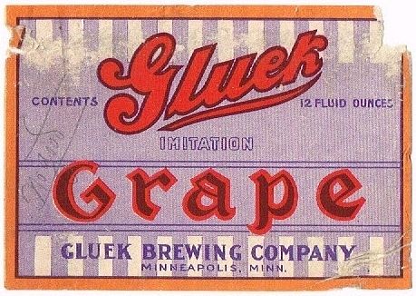 1920 Gluek Imitation Grape 12oz CS88-3V Minneapolis Minnesota