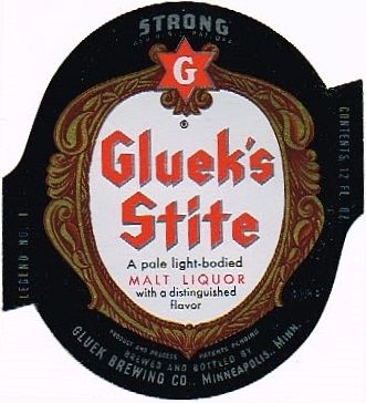 1950 Gluek's Stite 12oz Minneapolis Minnesota