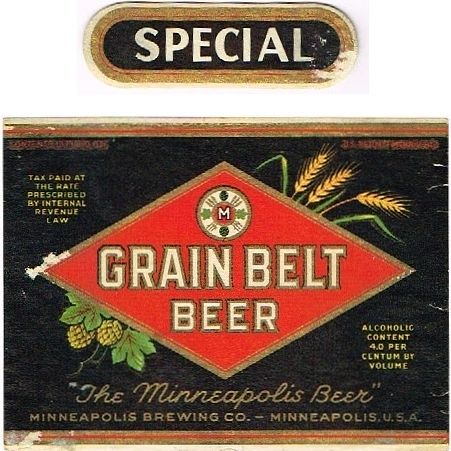 1935 Grain Belt Beer 12oz CS91-09 Minneapolis Minnesota