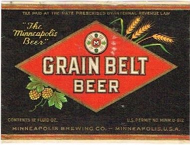 1934 Grain Belt Beer "A Growling Man..." 12oz CS91-10 Minneapolis Minnesota