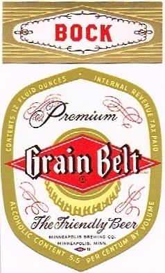 1948 Grain Belt Bock Beer 12oz CS92-01 Minneapolis Minnesota