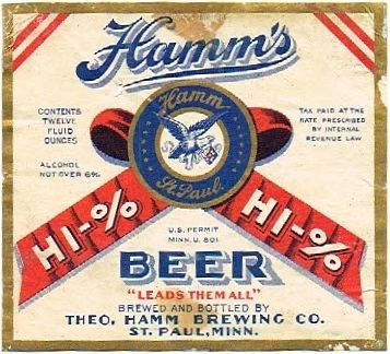1933 Hamm's Hi-% Beer 12oz CS99-14 Saint Paul Minnesota