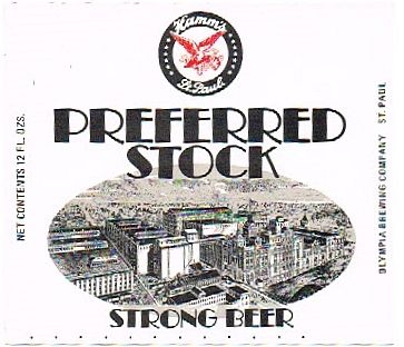 1973 Hamm's Preferred Stock Beer 12oz Saint Paul Minnesota