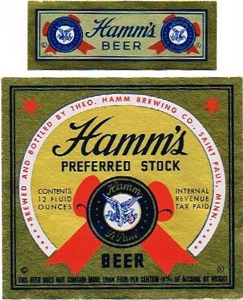 1947 Hamm's Preferred Stock Beer 12oz CS100-12 Saint Paul Minnesota
