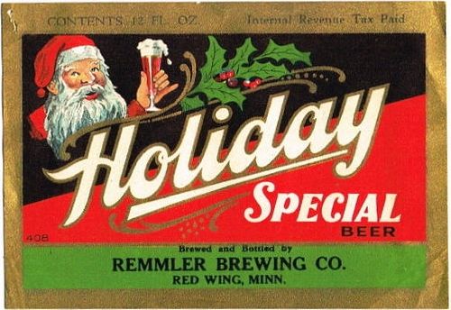 1935 Holiday Special Beer 12oz CS95-25 Red Wing Minnesota