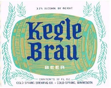 1963 Kegle Brau Beer 12oz Cold Spring Minnesota